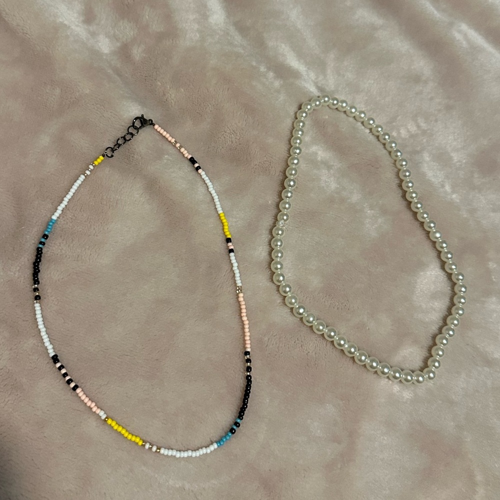 Choker and Pearl Necklace